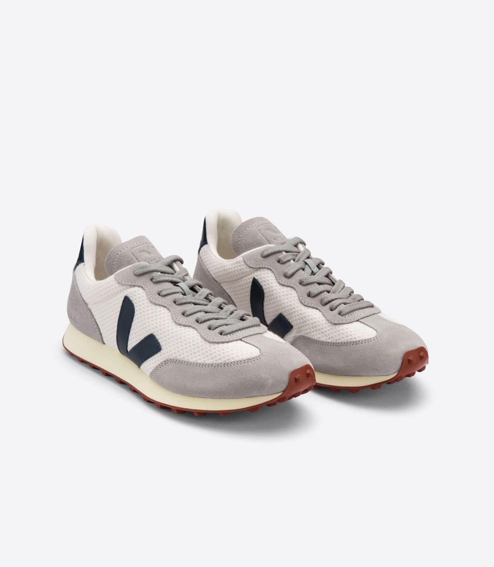 Veja Sneakers Barbati - Rio Branco Hexamesh Gravel - Gri/Albi/Albastri - 2368405-BN